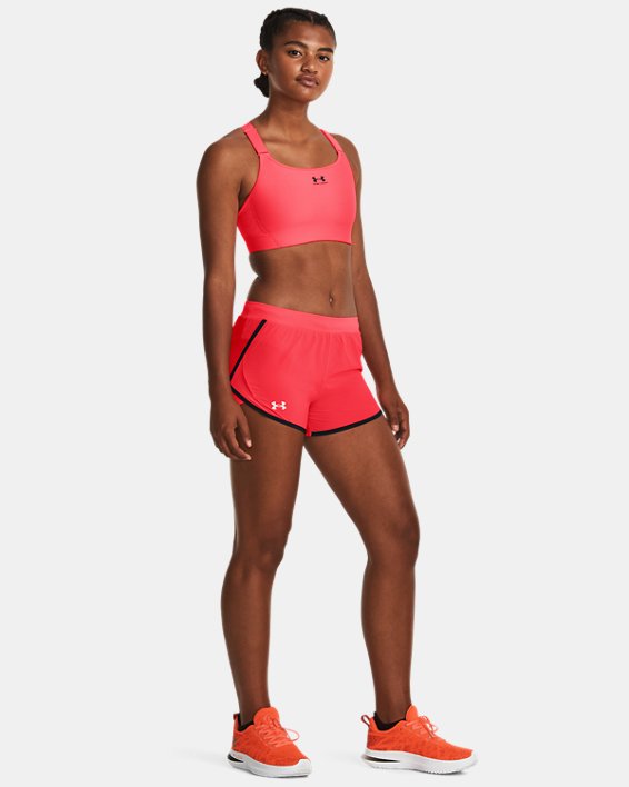 Women's UA Fly-By 2.0 Shorts, Red, pdpMainDesktop image number 2